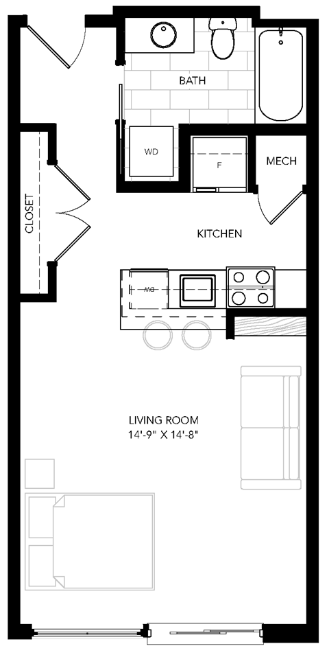 a floor plan for a small house